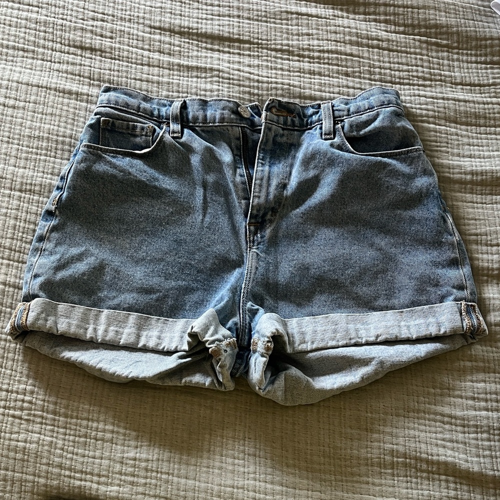 BDG Light Blue High Waisted Jean Shorts